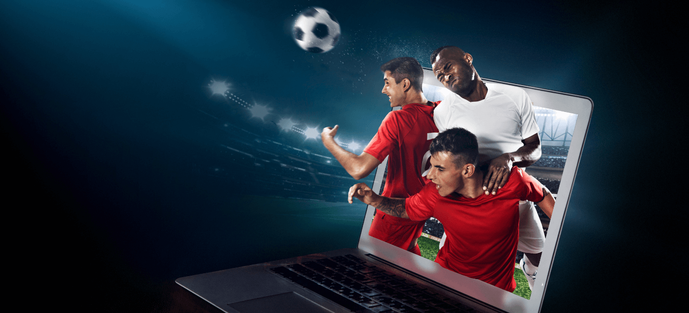 football players thanks to cellular bonding IoT are going out of the screen of the computer